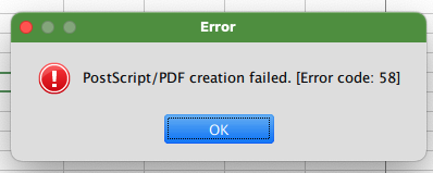 Error code 58 msg